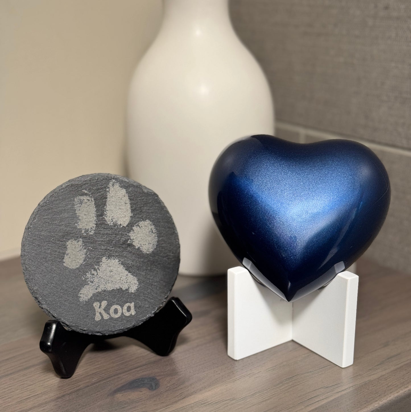 Slate Stone Engraved Paw Print