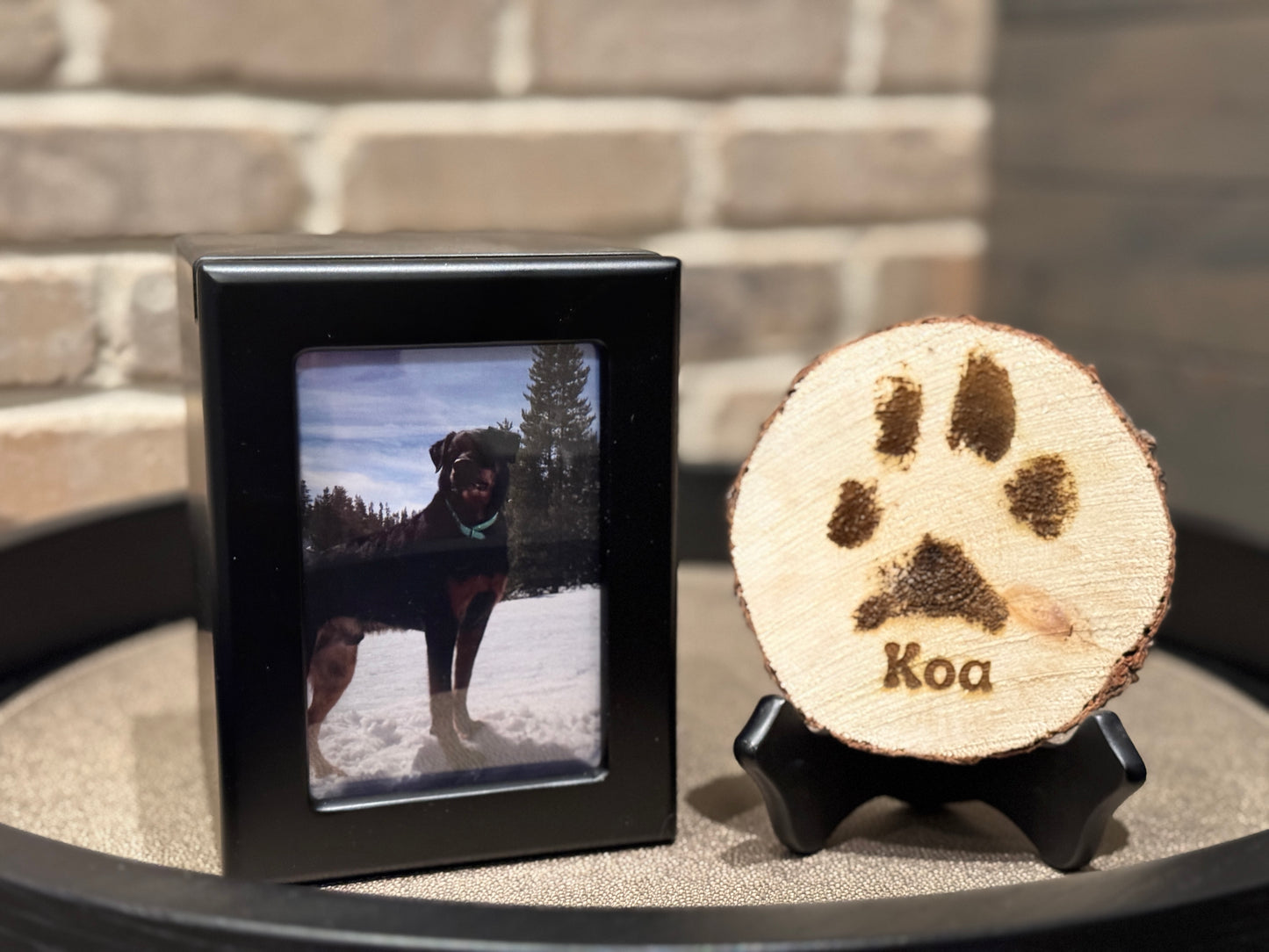 Extra Small Black Photo Urn