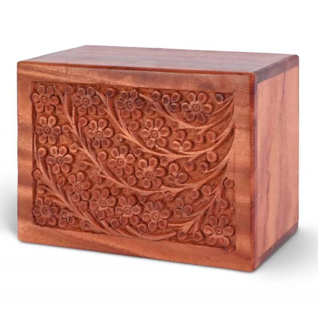 Carved Tree of Life Urn