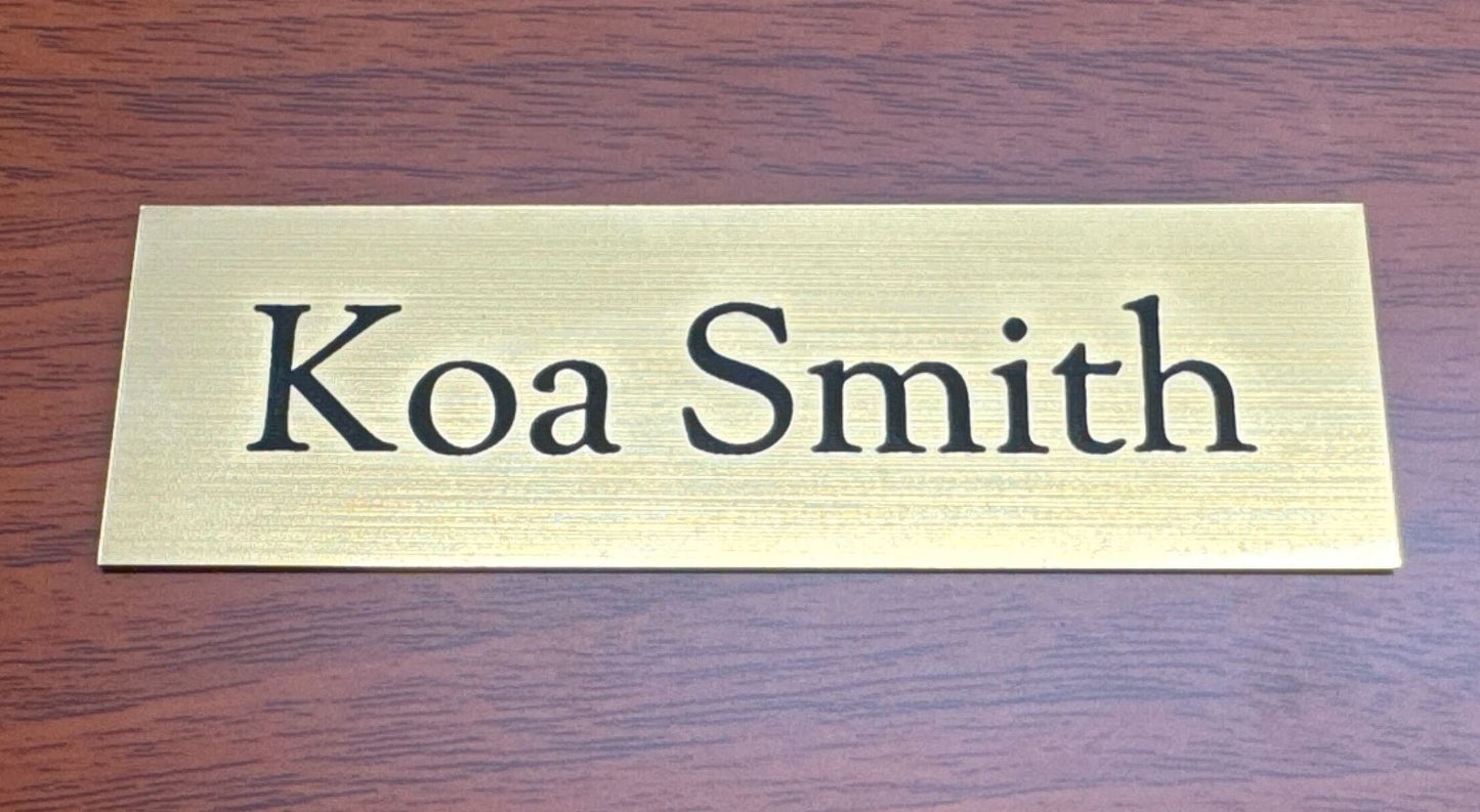 Engraved Brass Plate