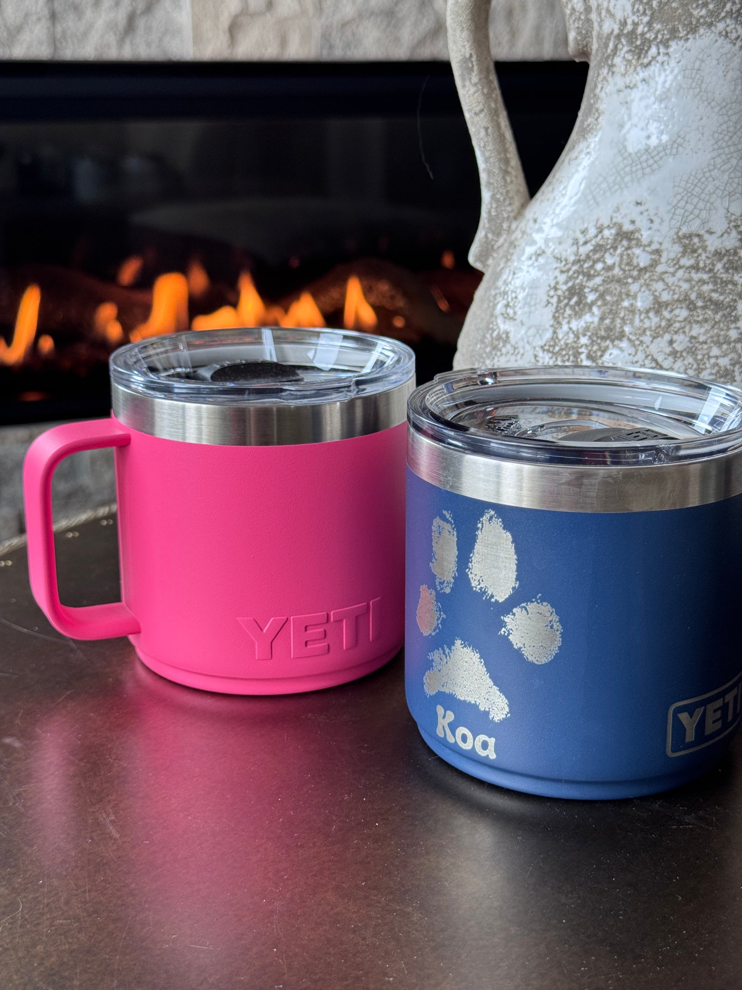 YETI Mug with Engraved Paw Print