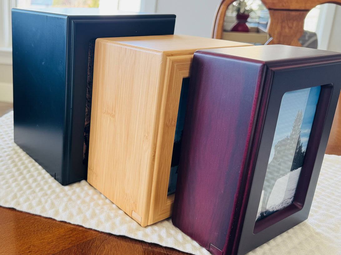 Wood Photo Urn - 3 Styles