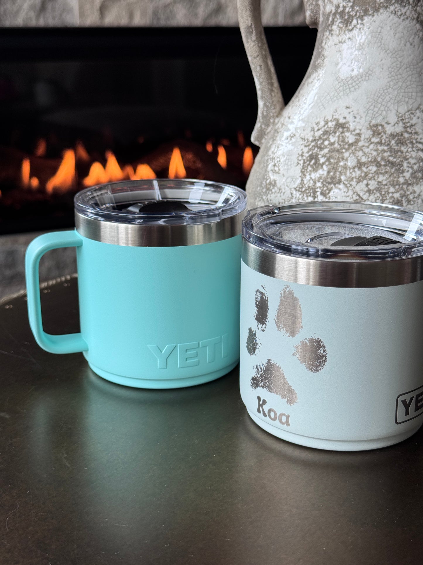 YETI Mug with Engraved Paw Print