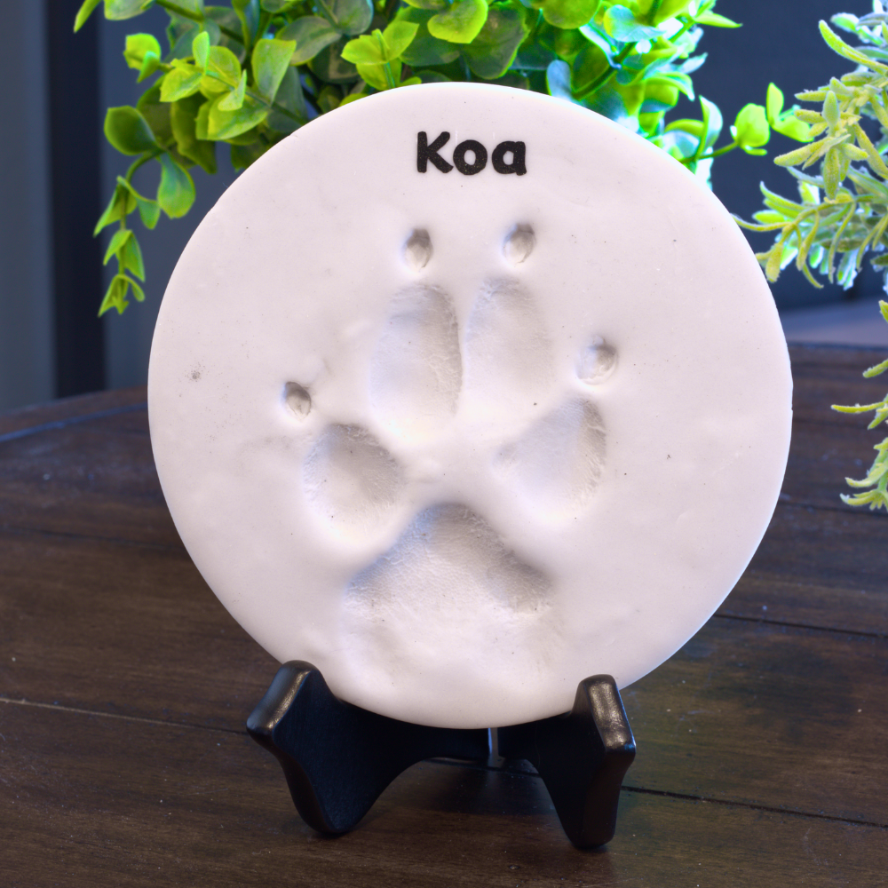 White Clay Paw Print